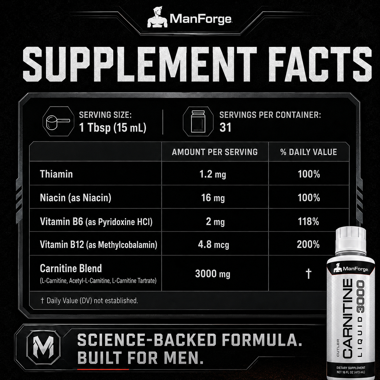 Turbo Liquid L-Carnitine 3000MG