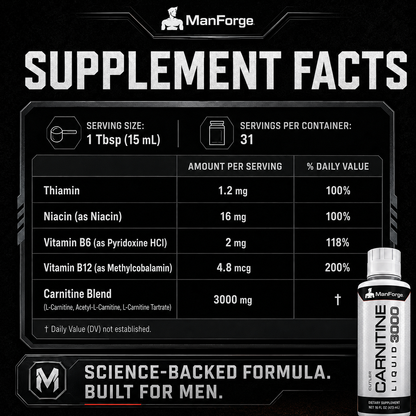 ManForge Liquid L-Carnitine 3000MG